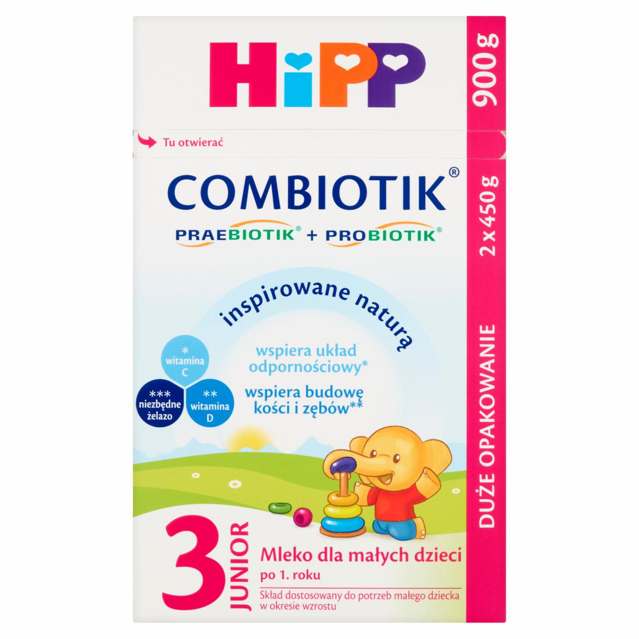 Zdjęcia - HiPP Junior Combiotik 3 Mleko dla małych dzieci po 1. roku 900 g (2 sztuki)