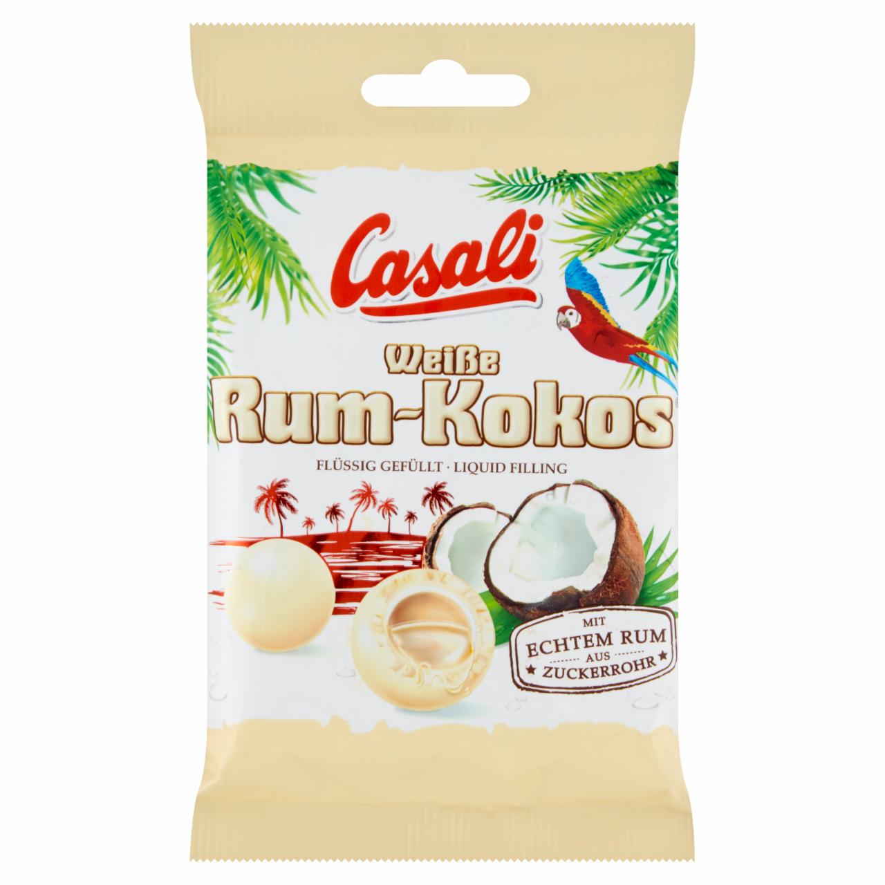 Zdjęcia - Casali Rum-Kokos Draże z płynnym nadzieniem w polewie z białej czekolady 100 g