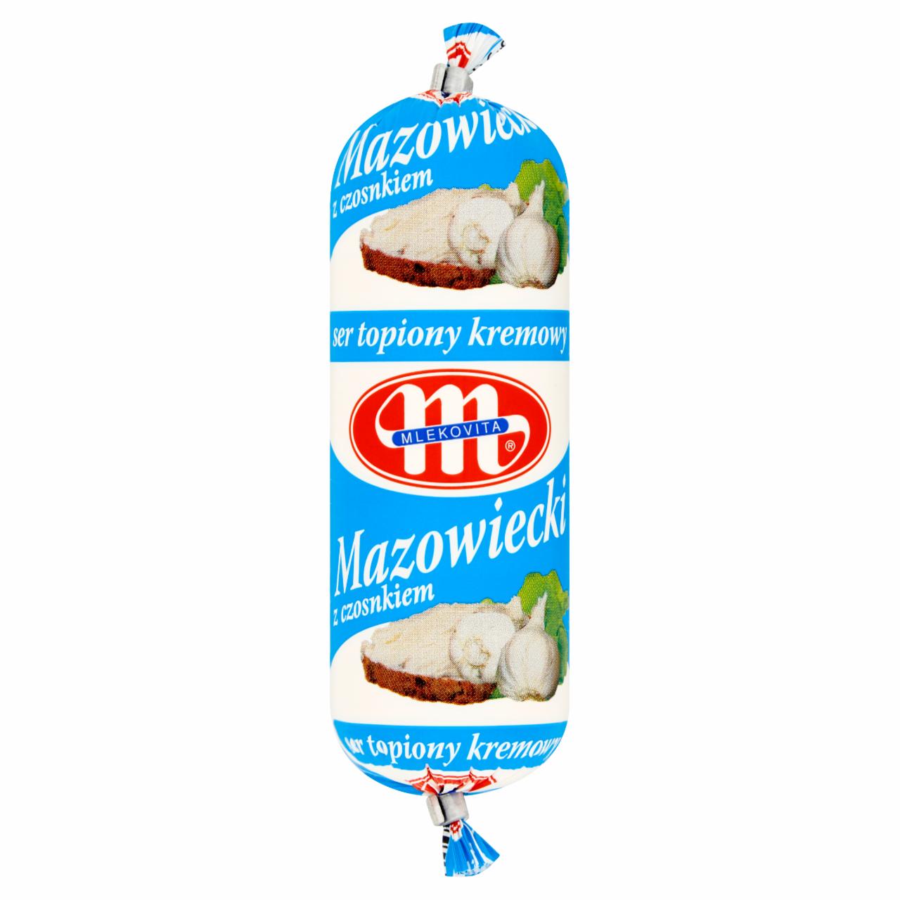 Zdjęcia - Mlekovita Mazowiecki ser topiony kremowy z czosnkiem 100 g