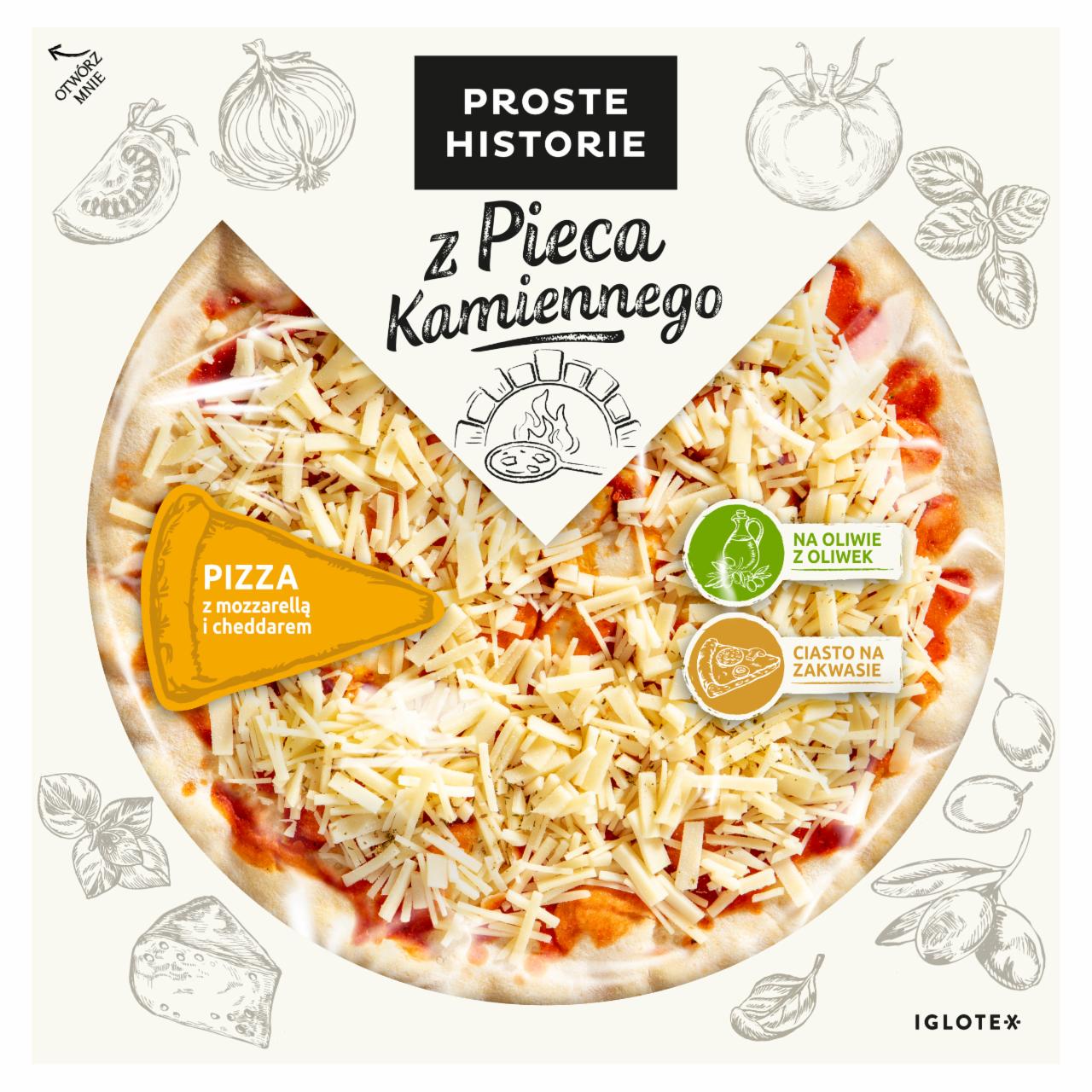 Zdjęcia - Proste Historie z Pieca Kamiennego Pizza z mozzarellą i cheddarem 300 g