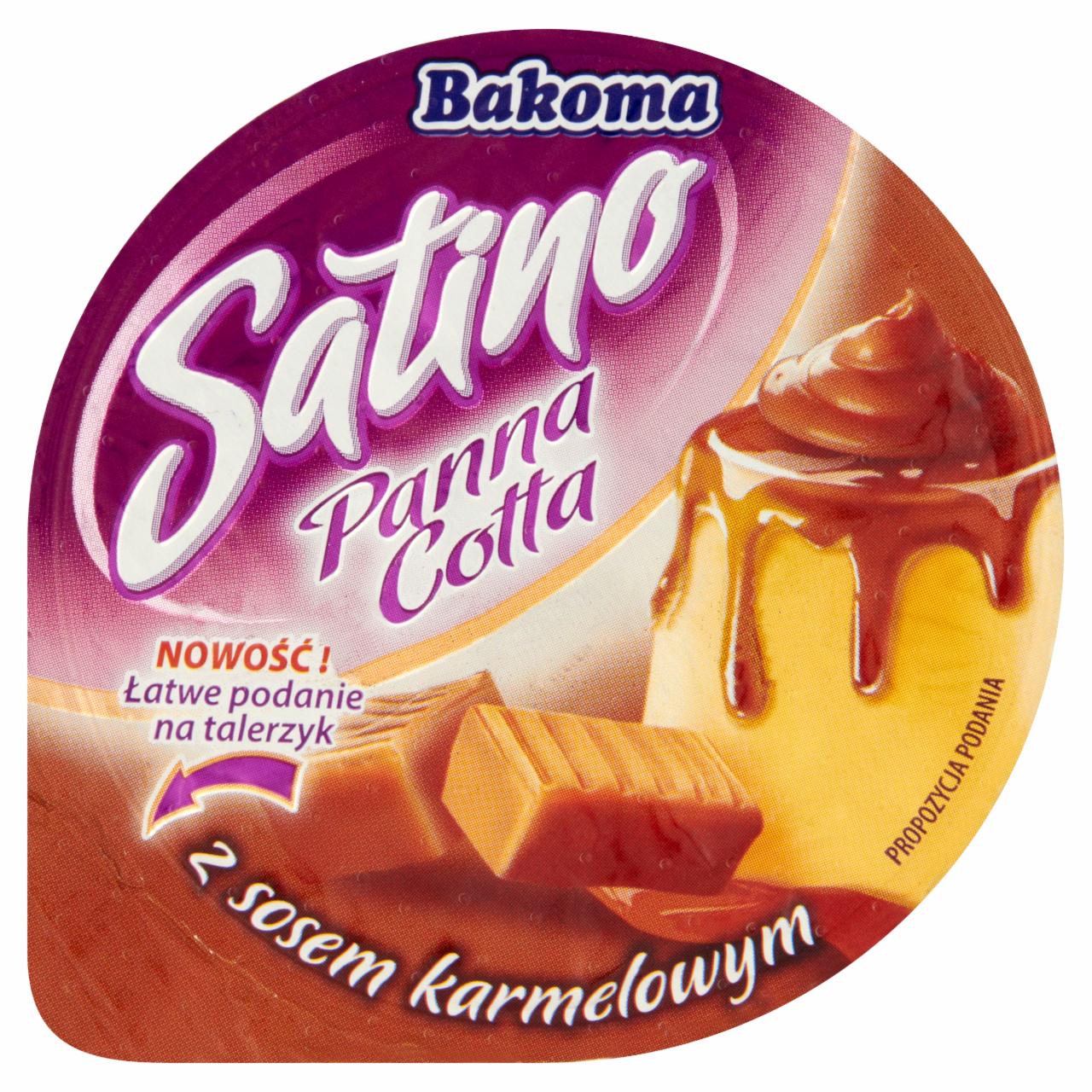 Zdjęcia - Bakoma Satino Panna Cotta z sosem karmelowym 140 g