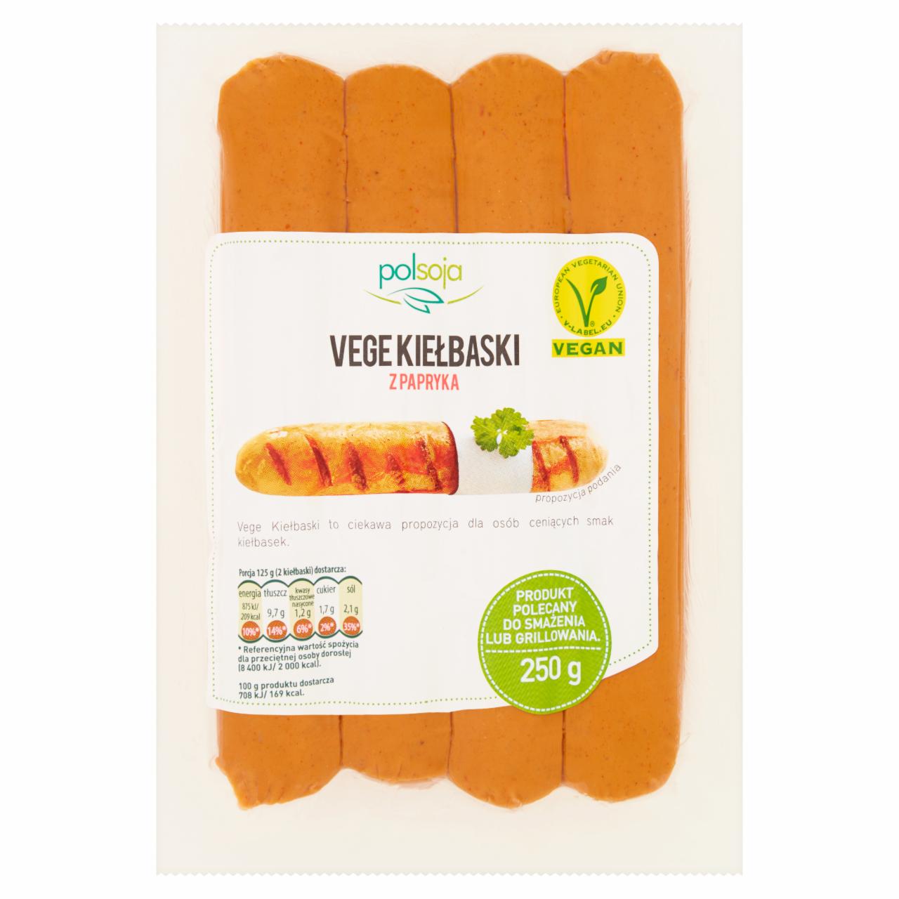 Zdjęcia - Polsoja Vege Kiełbaski z papryką 250 g