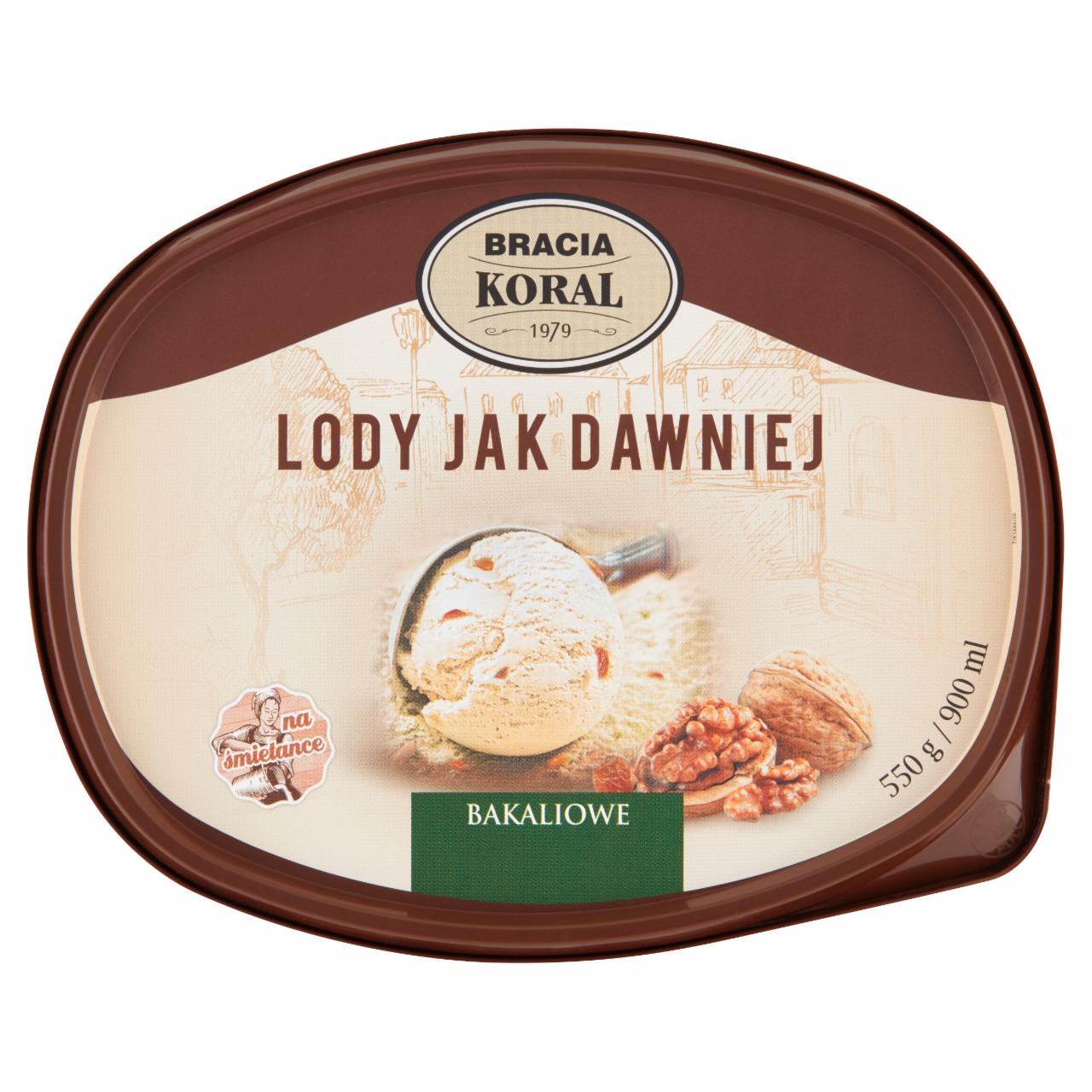 Zdjęcia - Bracia Koral Jak dawniej Lody bakaliowe 900 ml