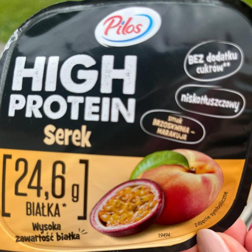 Zdjęcia - High Protein Serek brzoskwinia marakuja Pilos