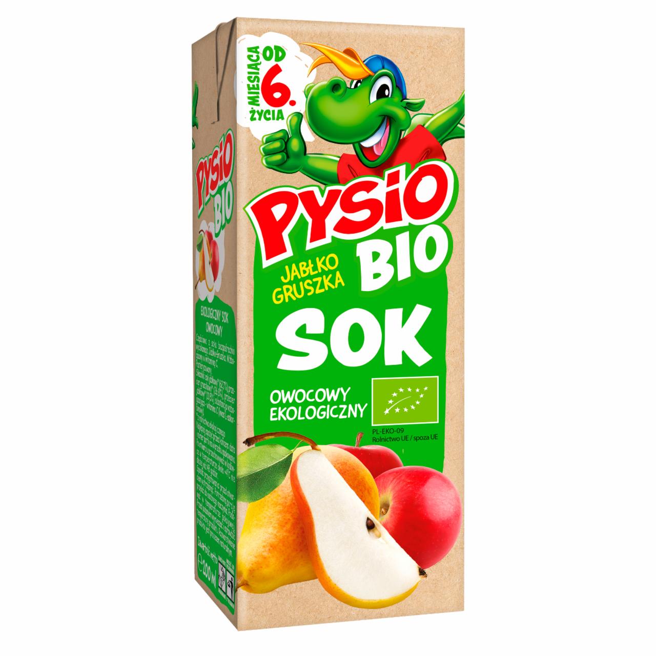 Zdjęcia - Pysio Bio Sok owocowy ekologiczny jabłko gruszka od 6. miesiąca życia 200 ml