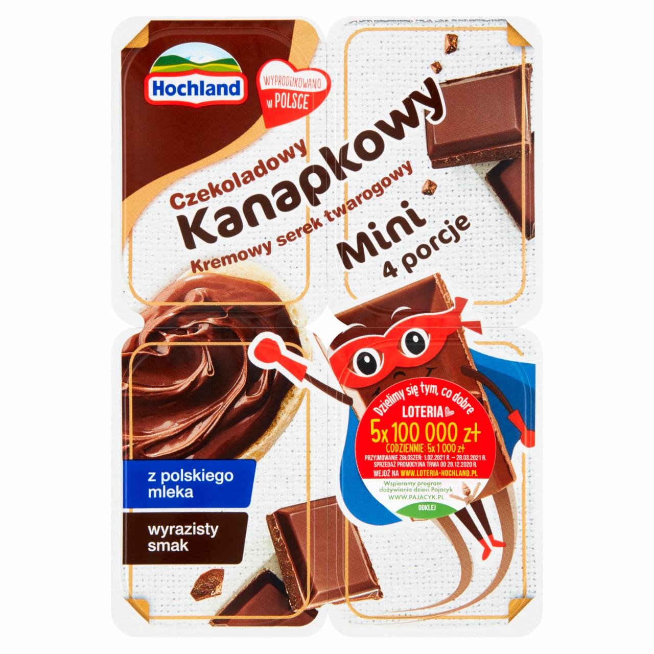 Zdjęcia - Hochland Kanapkowy mini serek twarogowy czekoladowy 120 g (4 x 30 g)