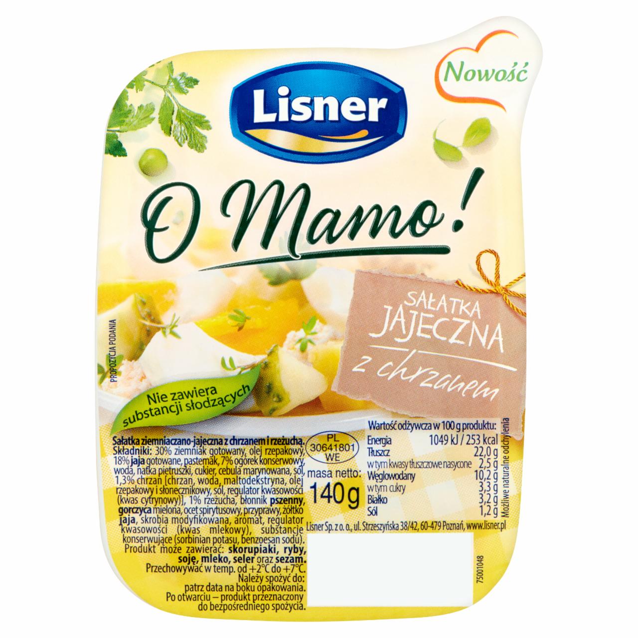 Zdjęcia - Lisner O Mamo! Sałatka jajeczna z chrzanem 140 g