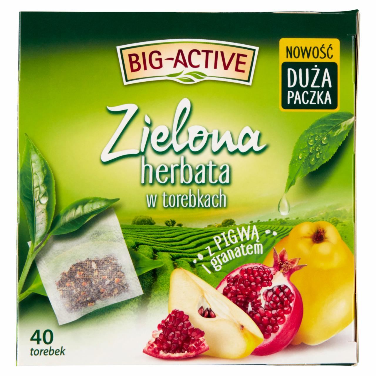 Zdjęcia - Big-Active Zielona herbata z pigwą i granatem 60 g (40 x 1,5 g)