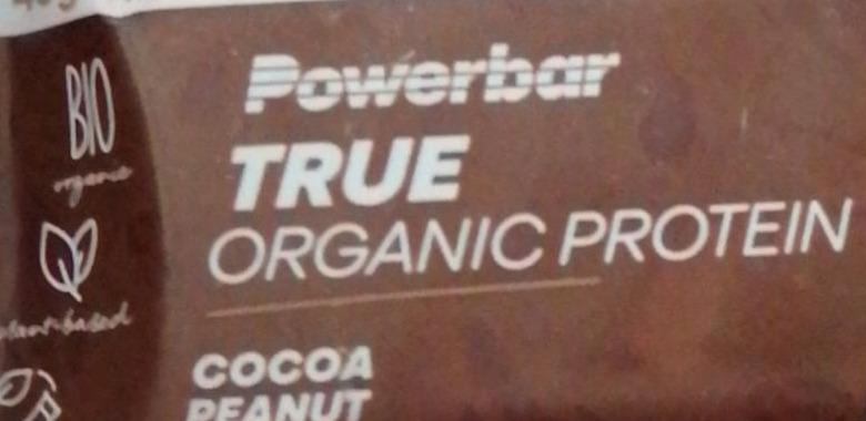 Zdjęcia - True Organic Protein Cocoa peanut PowerBar