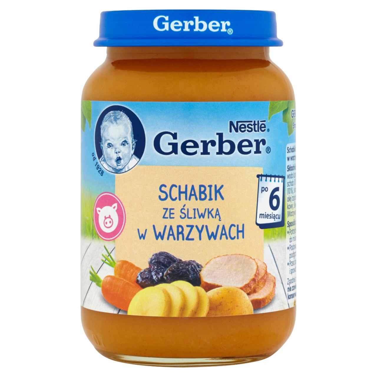 Zdjęcia - Gerber Schabik ze śliwką w warzywach dla niemowląt po 6. miesiącu 190 g