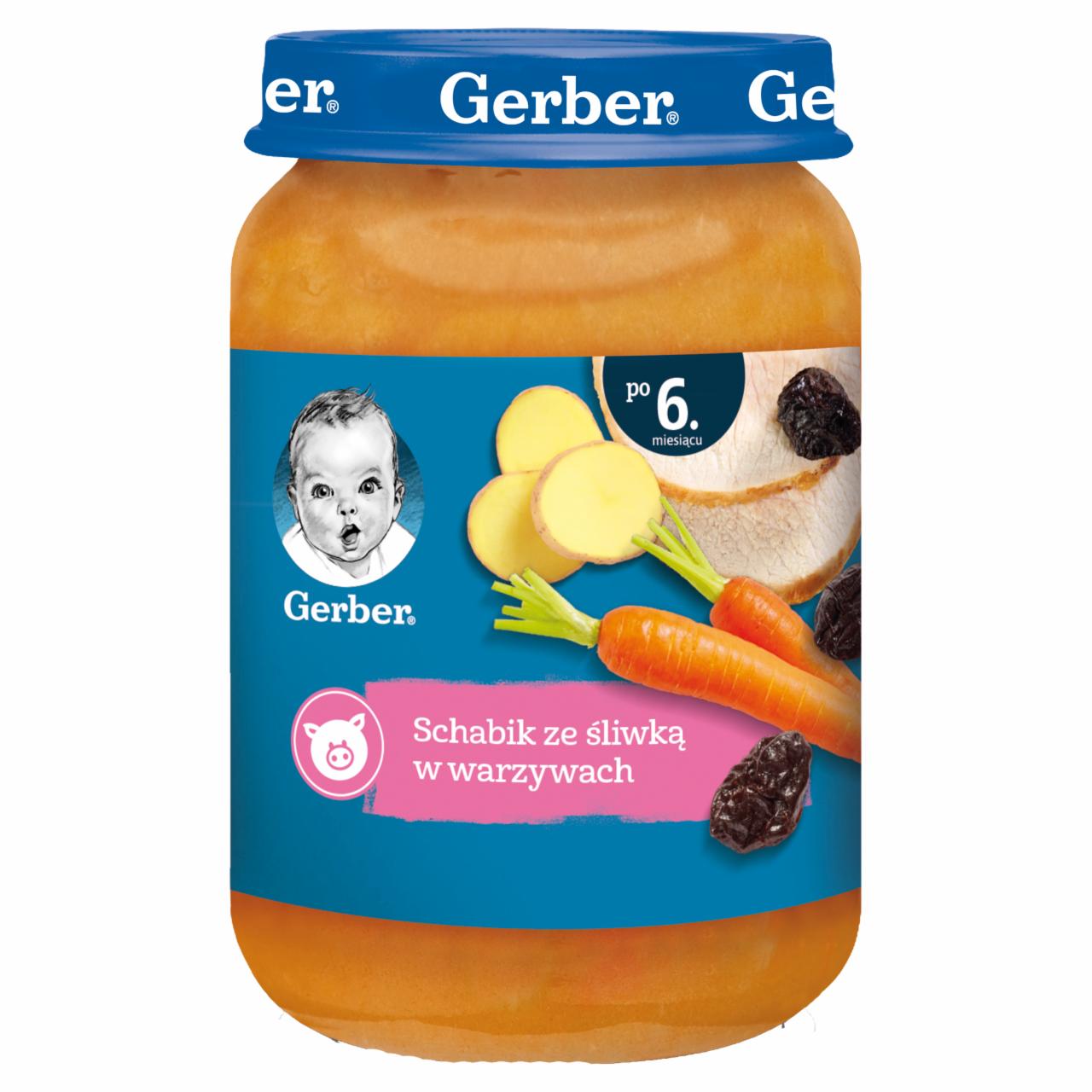 Zdjęcia - Gerber Schabik ze śliwką w warzywach dla niemowląt po 6. miesiącu 190 g