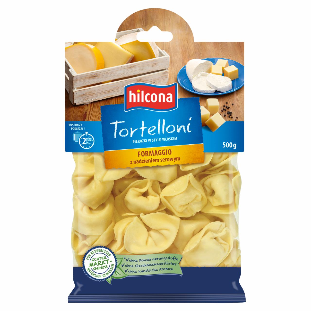 Zdjęcia - Hilcona Tortelloni Pierożki w stylu włoskim z nadzieniem serowym 500 g