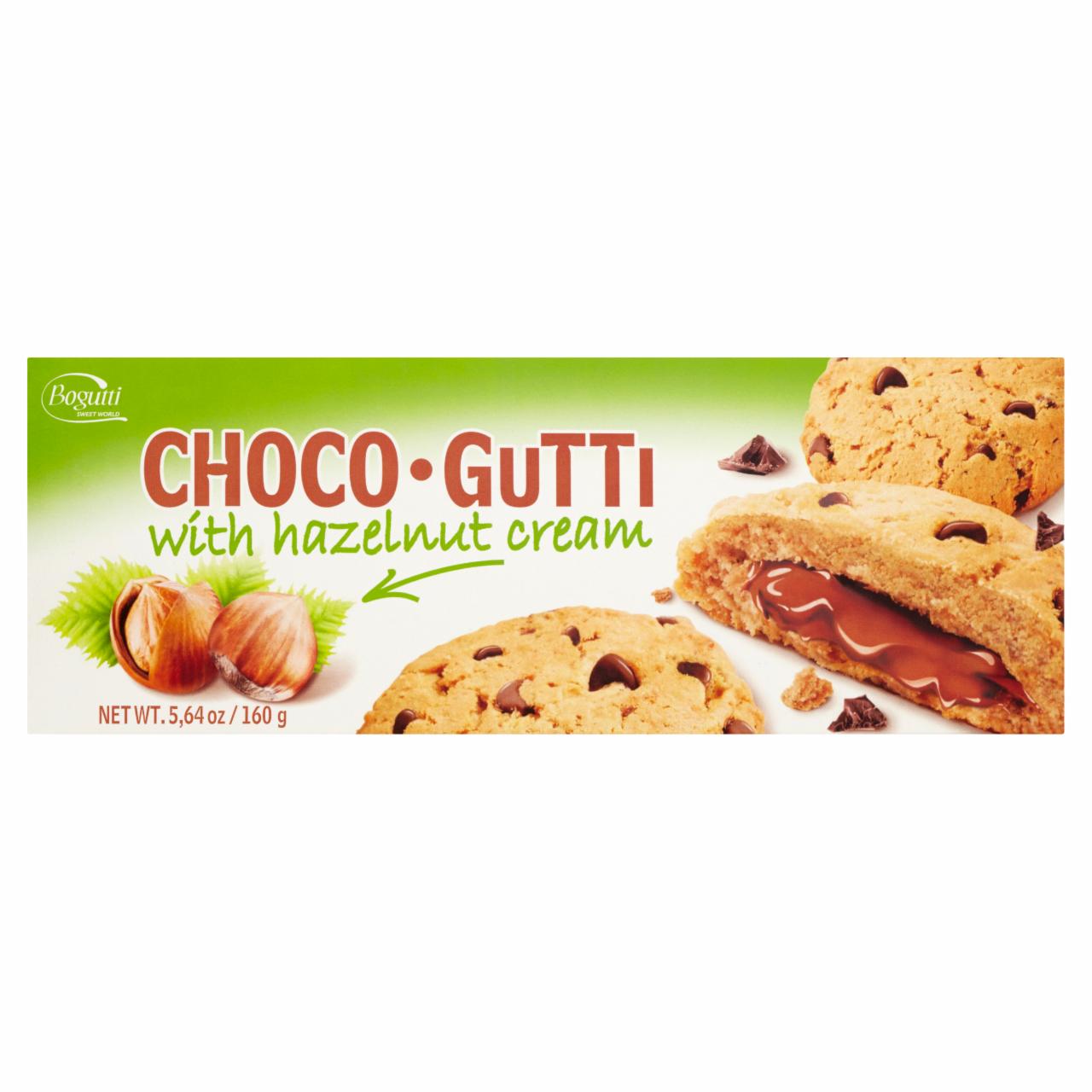 Zdjęcia - Bogutti Choco Gutti Kruche ciasteczka z kawałkami czekolady i kremem orzechowym 160 g