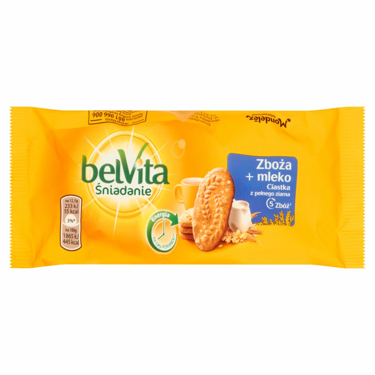 Zdjęcia - belVita Śniadanie Zboża + mleko Ciastka z pełnego ziarna 50 g