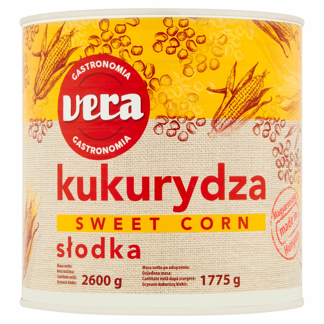 Zdjęcia - Vera Gastronomia Kukurydza słodka 2600 g