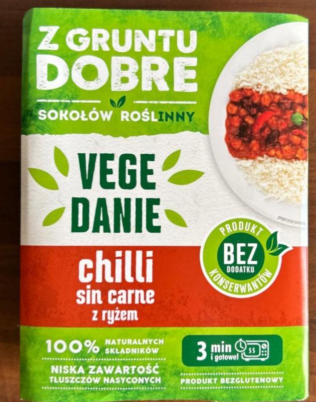 Zdjęcia - Vege danie Chilli sin carne z ryżem Z gruntu dobre