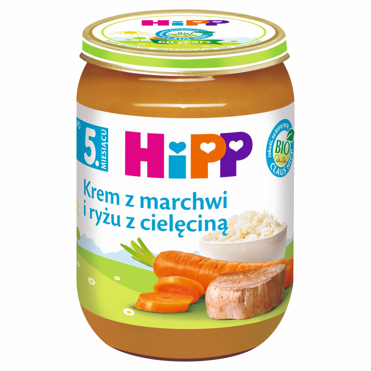 Zdjęcia - HiPP BIO Młoda marchewka z ryżem i cielęciną 190 g