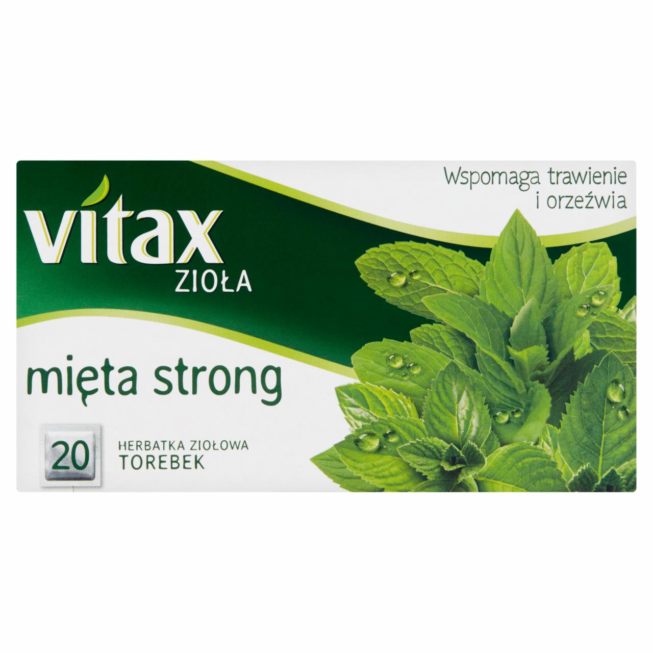 Zdjęcia - Vitax Zioła Herbatka ziołowa mięta strong 30 g (20 x 1,5 g)