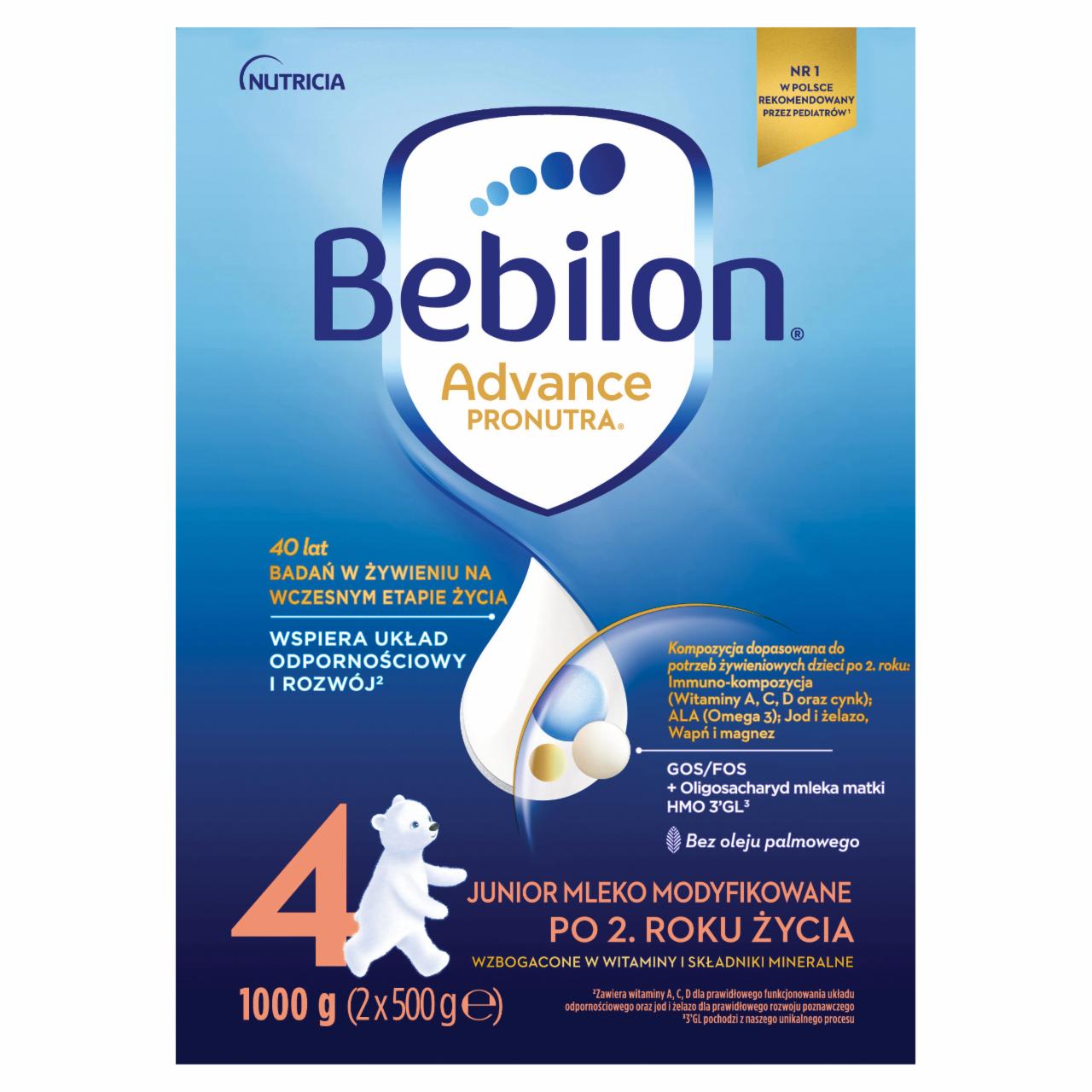 Zdjęcia - Bebilon 4 Pronutra-Advance Mleko modyfikowane po 2. roku życia 1000 g (2 x 500 g)