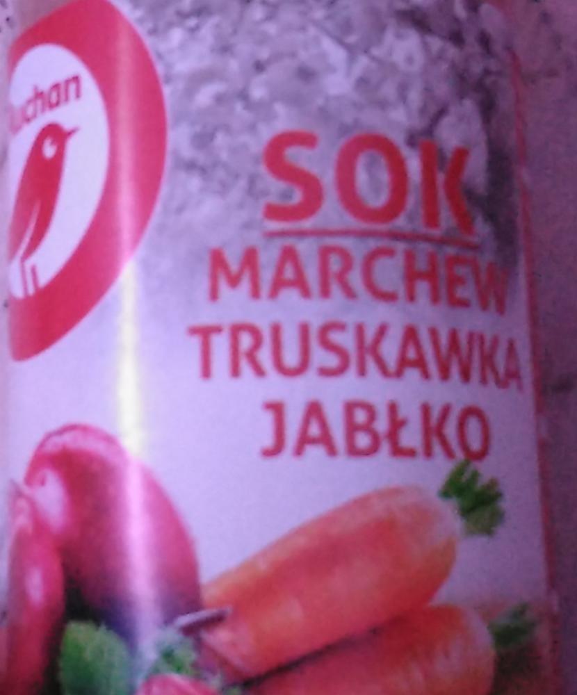 Zdjęcia - Sok marchew truskawka jabłko Auchan