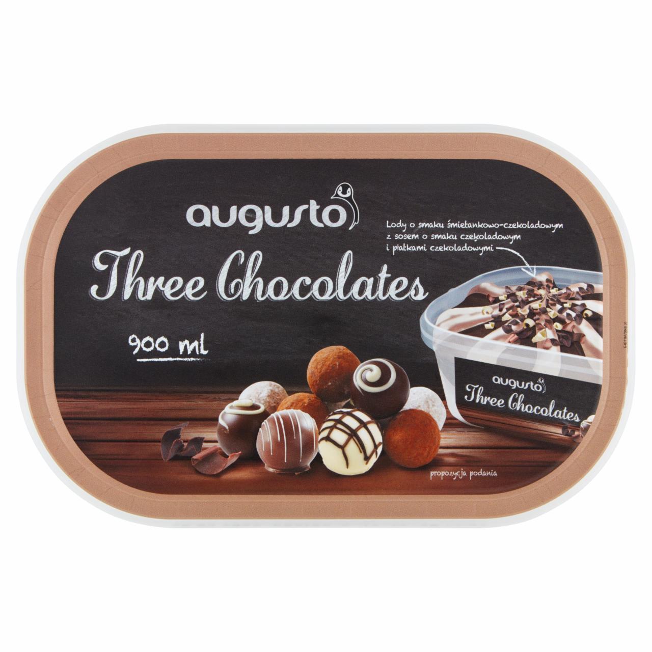 Zdjęcia - Augusto Three Chocolates Lody 900 ml