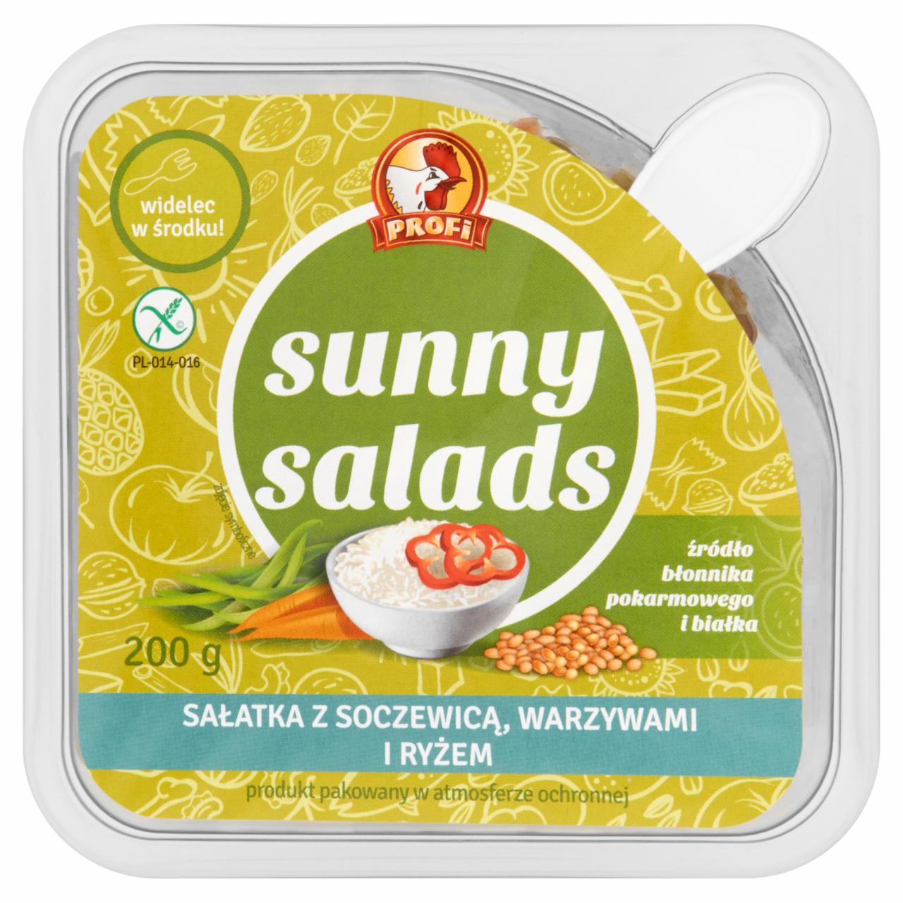 Zdjęcia - Profi Sunny Salads Sałatka z soczewicą warzywami i ryżem 200 g