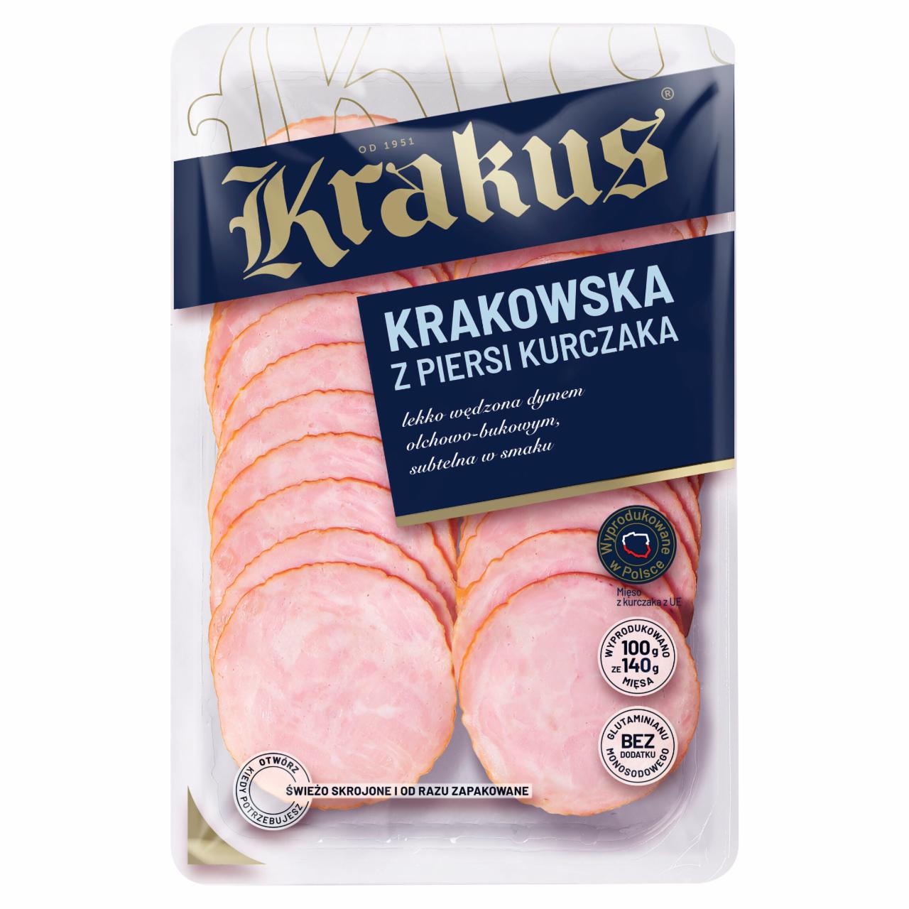 Zdjęcia - Krakus Kiełbasa krakowska z piersi kurczaka 80 g (2 x 40 g)