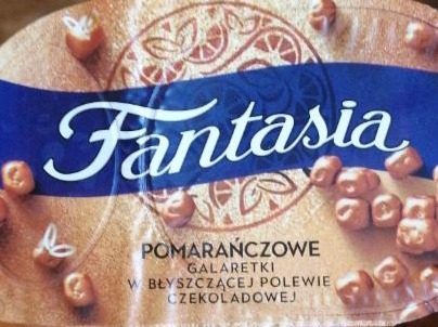 Zdjęcia - Fantasia Jogurt kremowy pomarańczowe galaretki w błyszczącej polewie czekoladowej 105 g