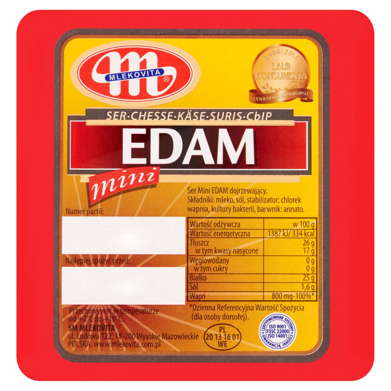 Zdjęcia - Mlekovita Ser Edam mini