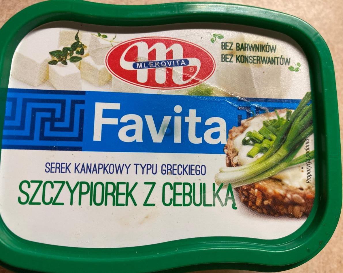 Zdjęcia - Favita Serek kanapkowy typu greckiego szczypiorek z cebulką Mlekovita