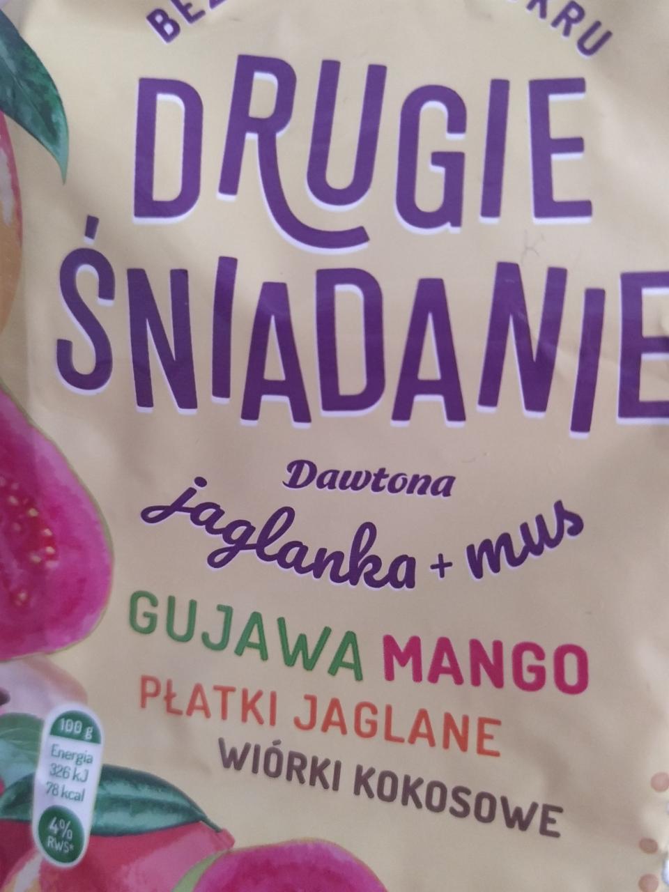 Zdjęcia - Drugie śniadanie Jaglanka+ mus gujawa mango płatki jaglane wiórki kokosowe 100 g