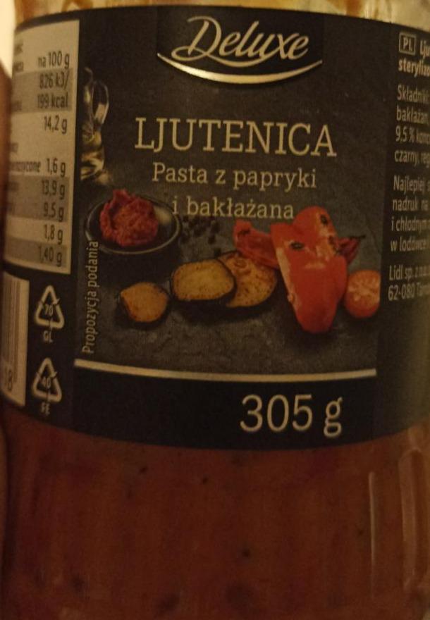 Zdjęcia - Ljutenica pasta z papryki i bakłażana Deluxe Lidl