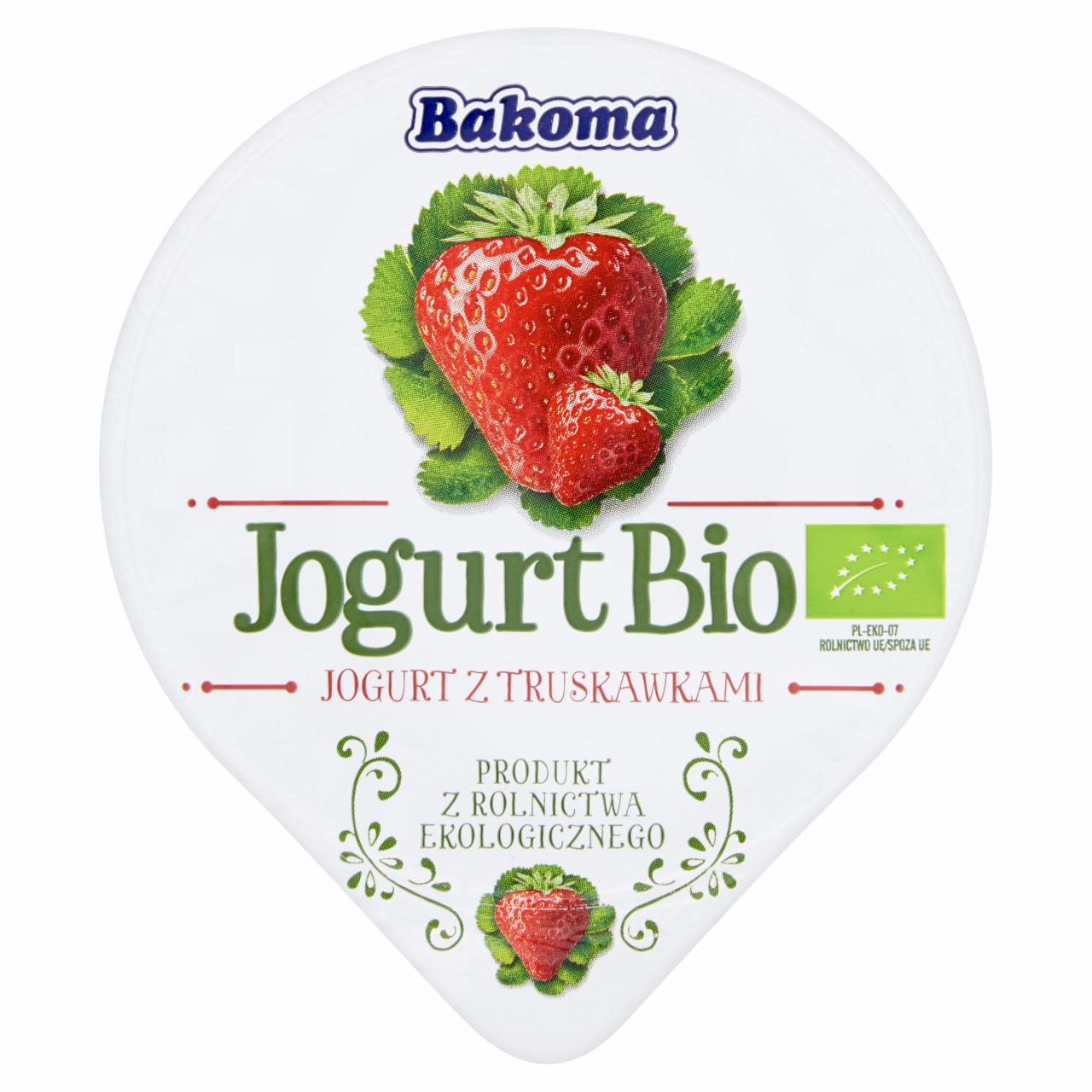 Zdjęcia - Jogurt Bio z truskawkami Bakoma
