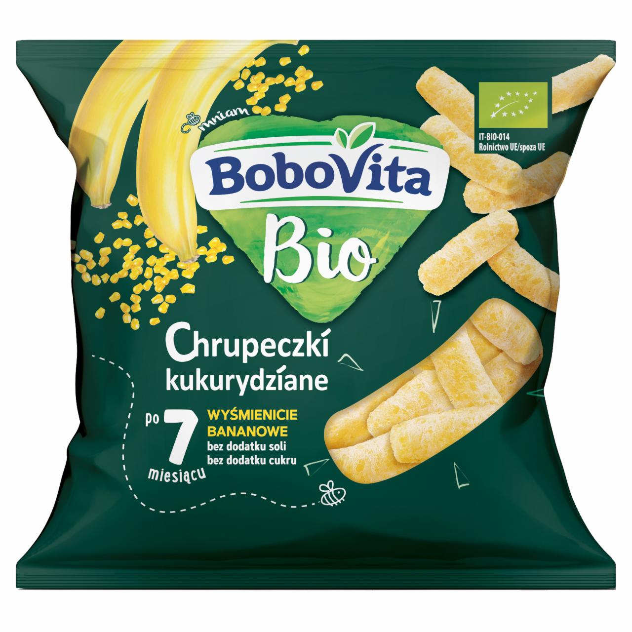 Zdjęcia - BoboVita Bio Chrupeczki kukurydziane wyśmienicie bananowe po 7 miesiącu 20 g