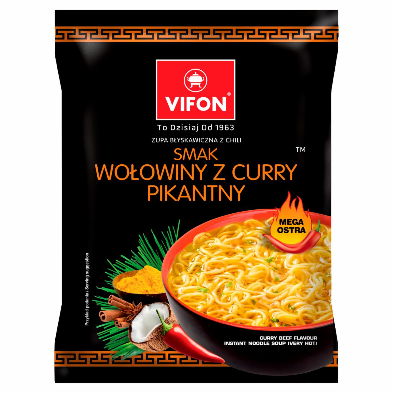 Zdjęcia - Zupa błyskawiczna smak wołowiny z curry pikantny Vifon