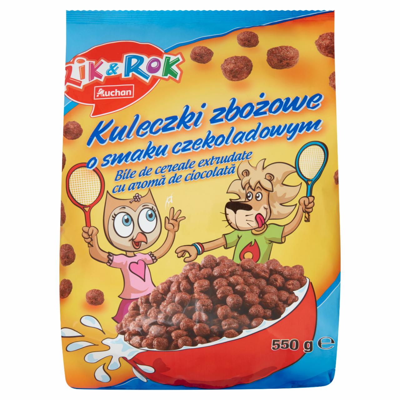 Zdjęcia - Auchan Rik & Rok Kuleczki zbożowe o smaku czekoladowym 550 g