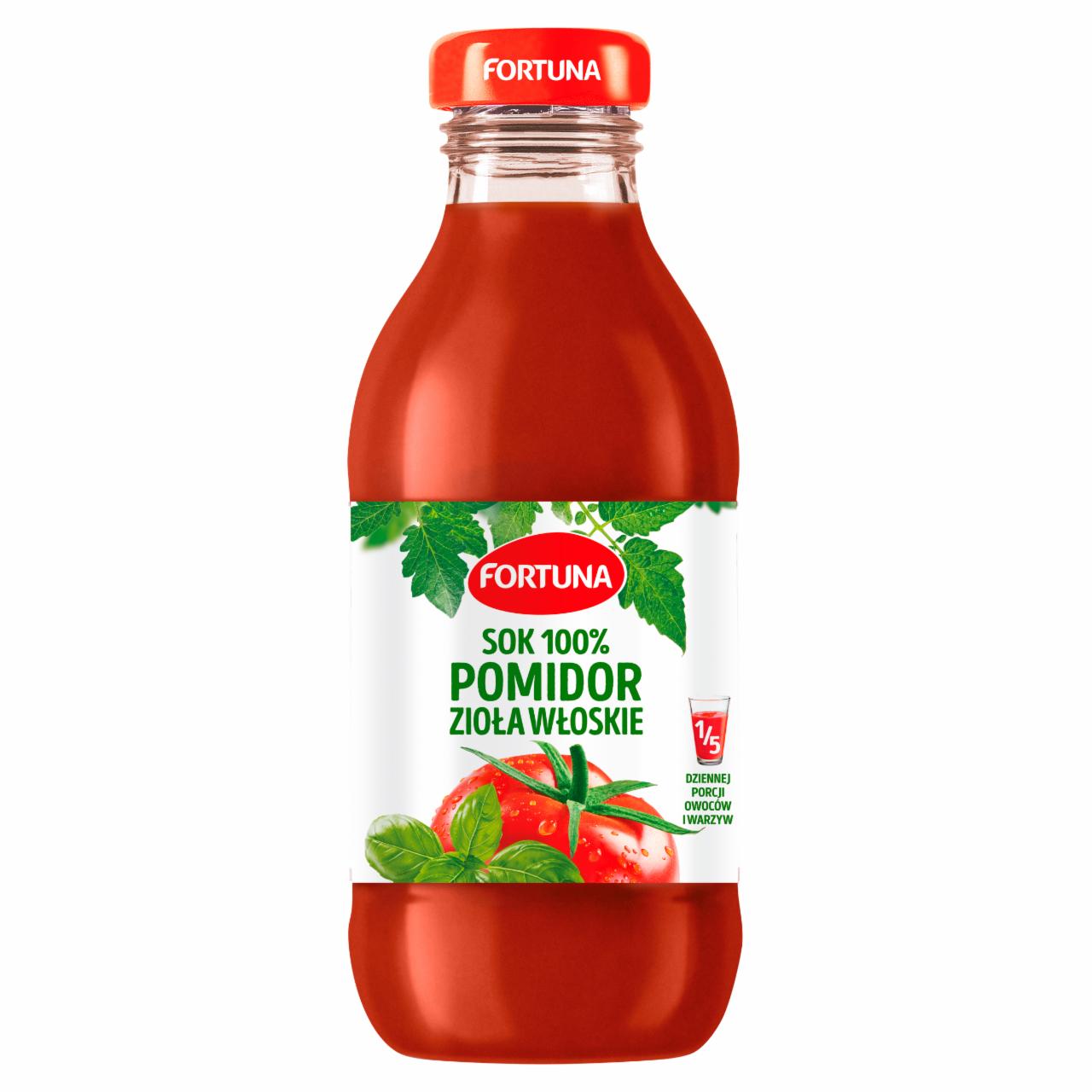 Zdjęcia - Fortuna Sok 100% pomidor zioła włoskie 300 ml