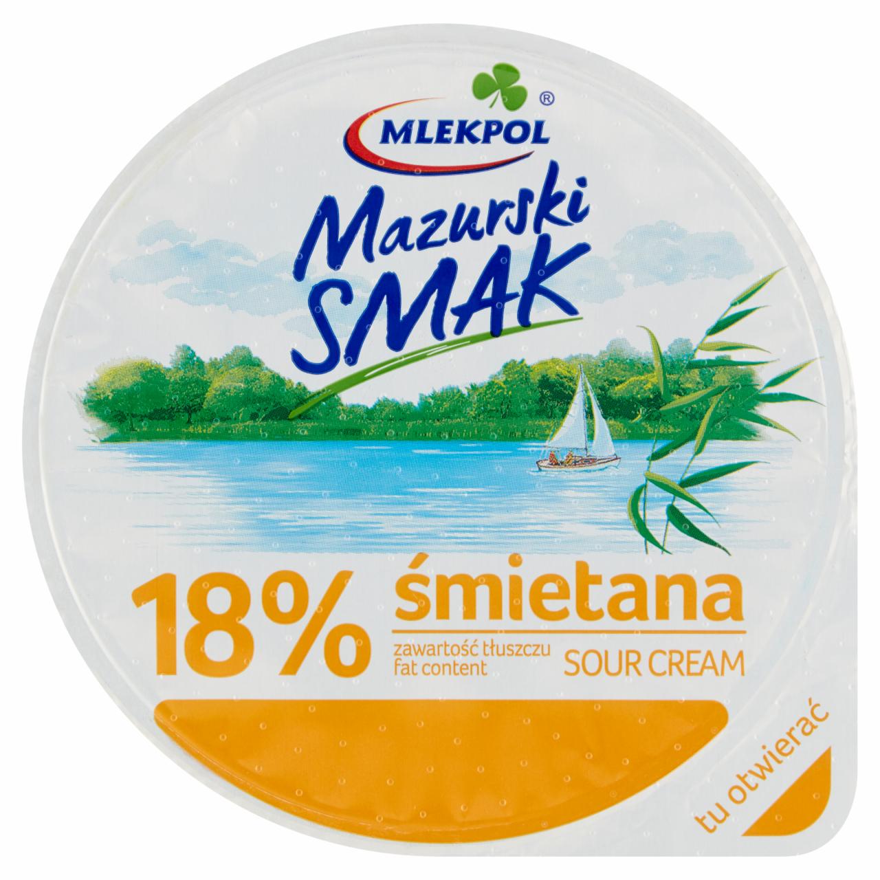 Zdjęcia - Mlekpol Mazurski Smak Śmietana 18 % 200 g