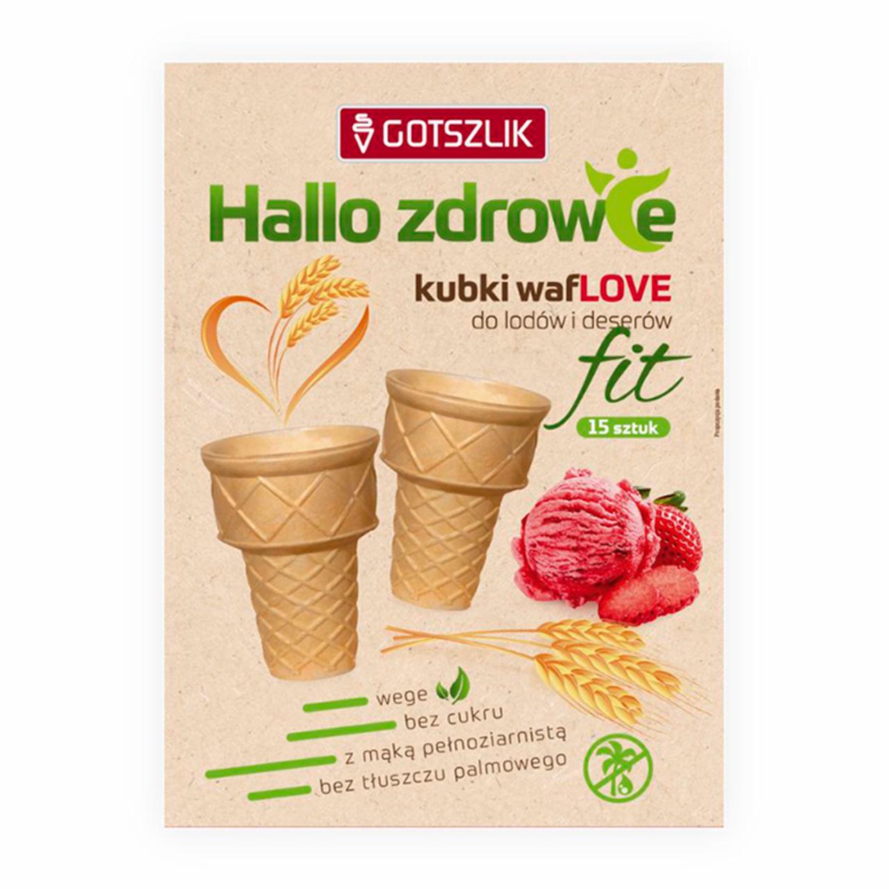 Zdjęcia - Hallo zdrowie Kubki waflowe do lodów i deserów fit 80 g (15 sztuk)