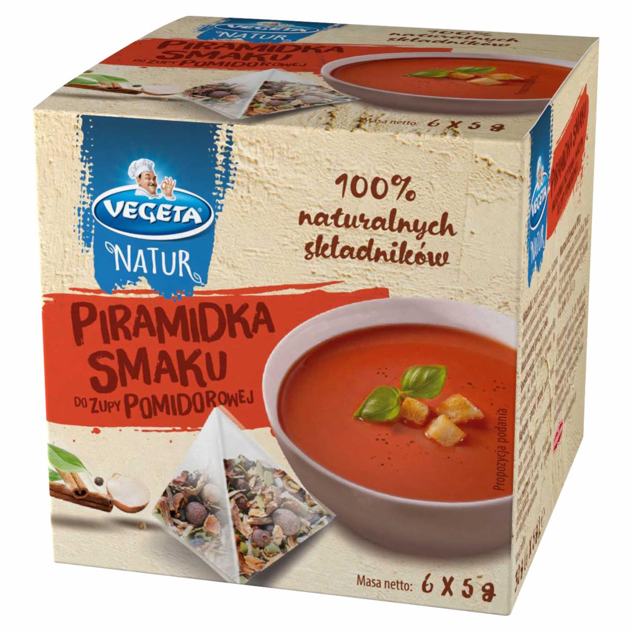 Zdjęcia - Vegeta Natur Piramidka smaku do zupy pomidorowej 30 g (6 x 5 g)