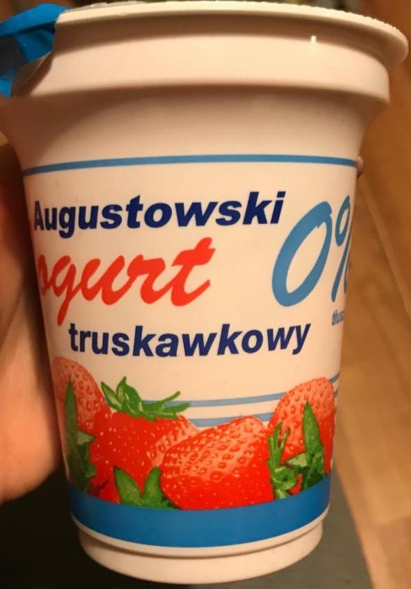 Zdjęcia - Augustowski Jogurt 0% truskawkowy Mlekpol