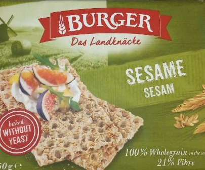 Zdjęcia - Knäckebrot sesam Burger Das Landknäcke