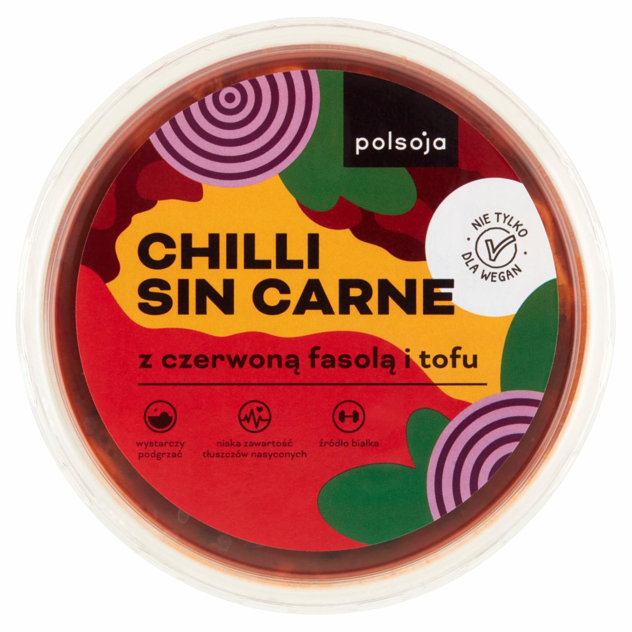 Zdjęcia - Polsoja Chilli Sin Carne z czerwoną fasolą i tofu 180 g