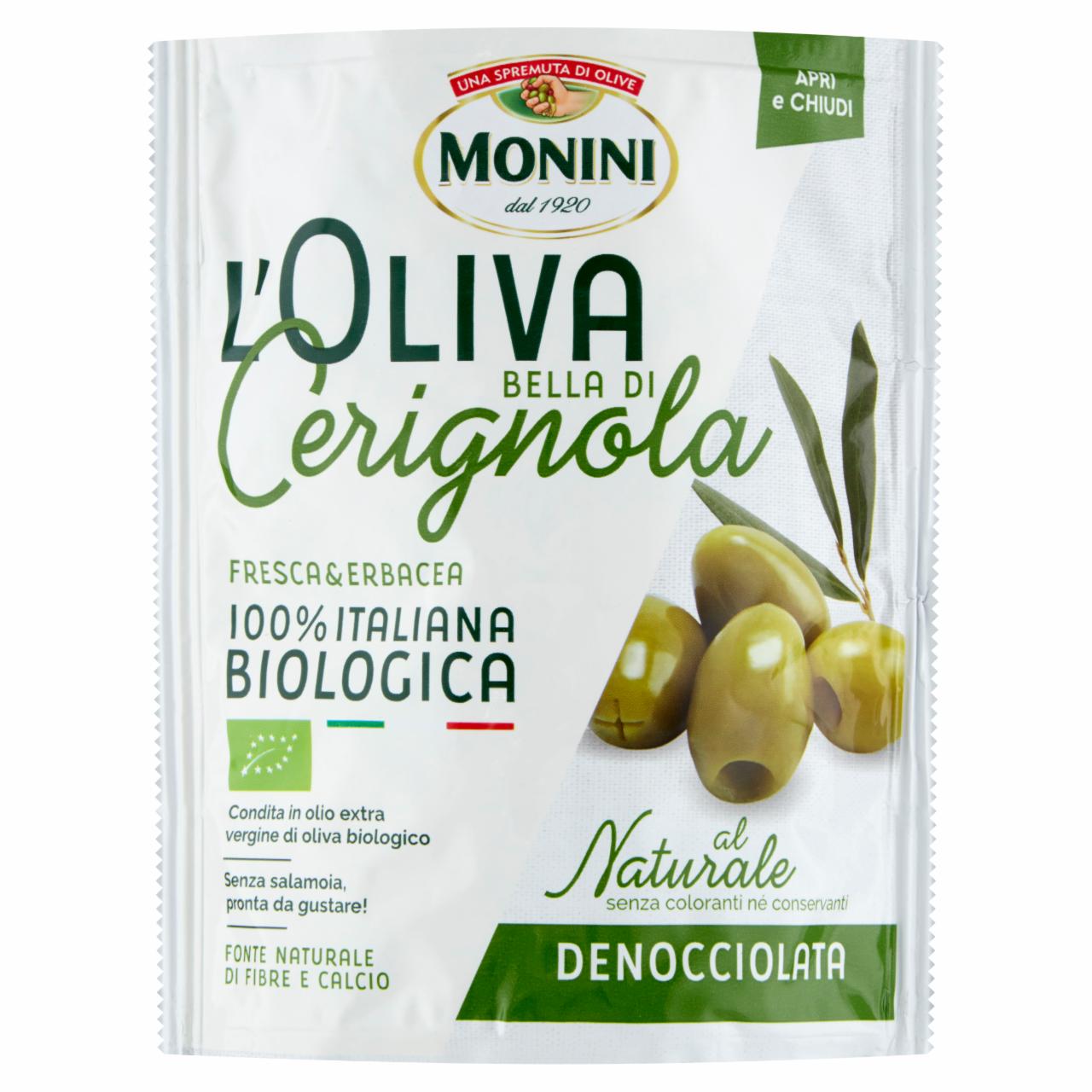 Zdjęcia - Monini L'Oliva Bella di Cerignola Naturalne oliwki zielone drylowane 150 g