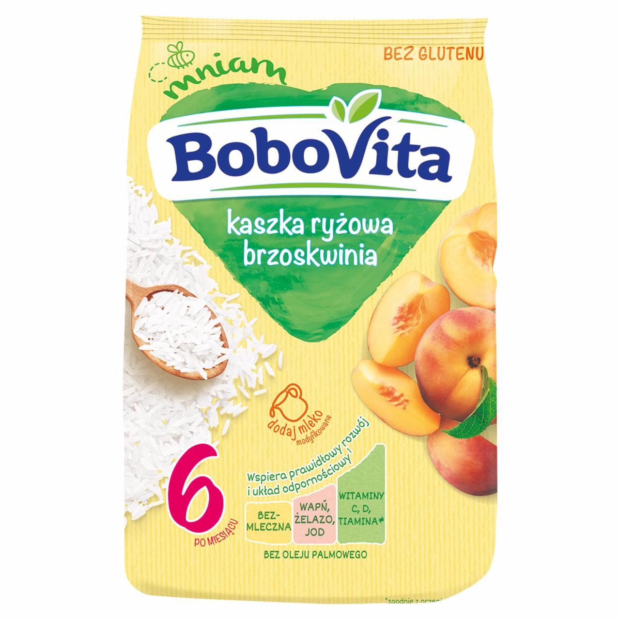 Zdjęcia - BoboVita Kaszka ryżowa brzoskwinia po 6. miesiącu 180 g