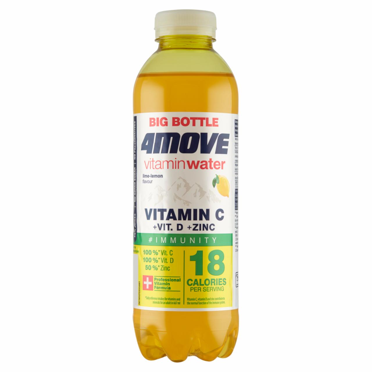 Zdjęcia - 4Move Vitamin Water Immunity Napój niegazowany o smaku limonkowo-cytrynowym 667 ml