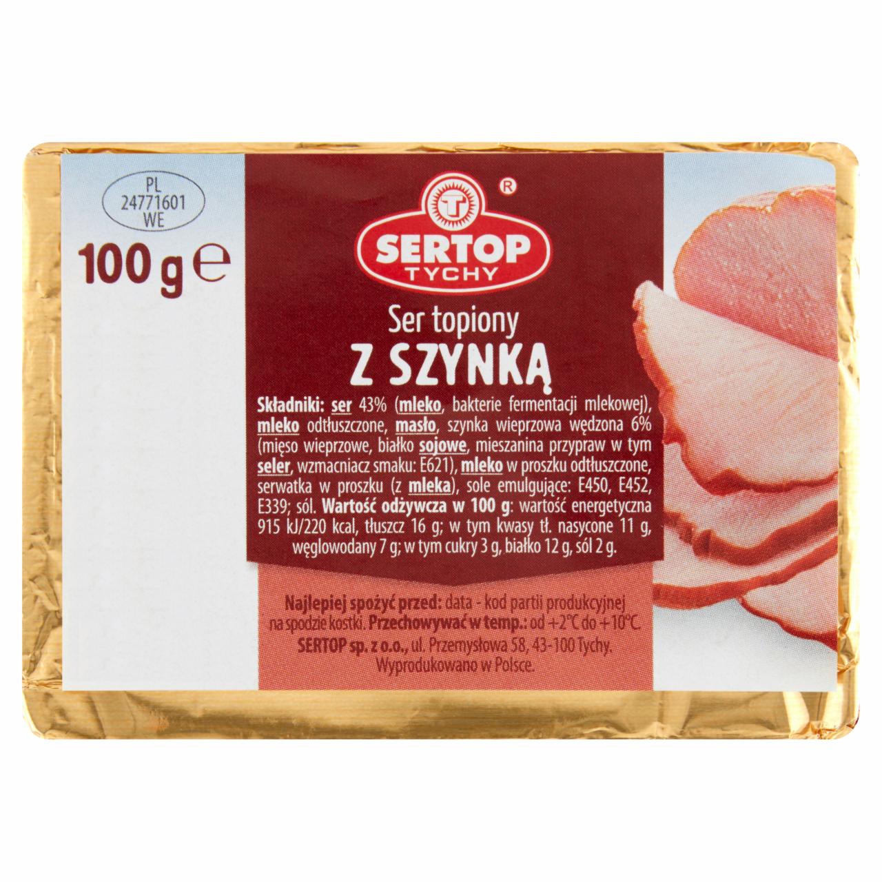 Zdjęcia - Sertop Tychy Ser topiony z szynką 100 g