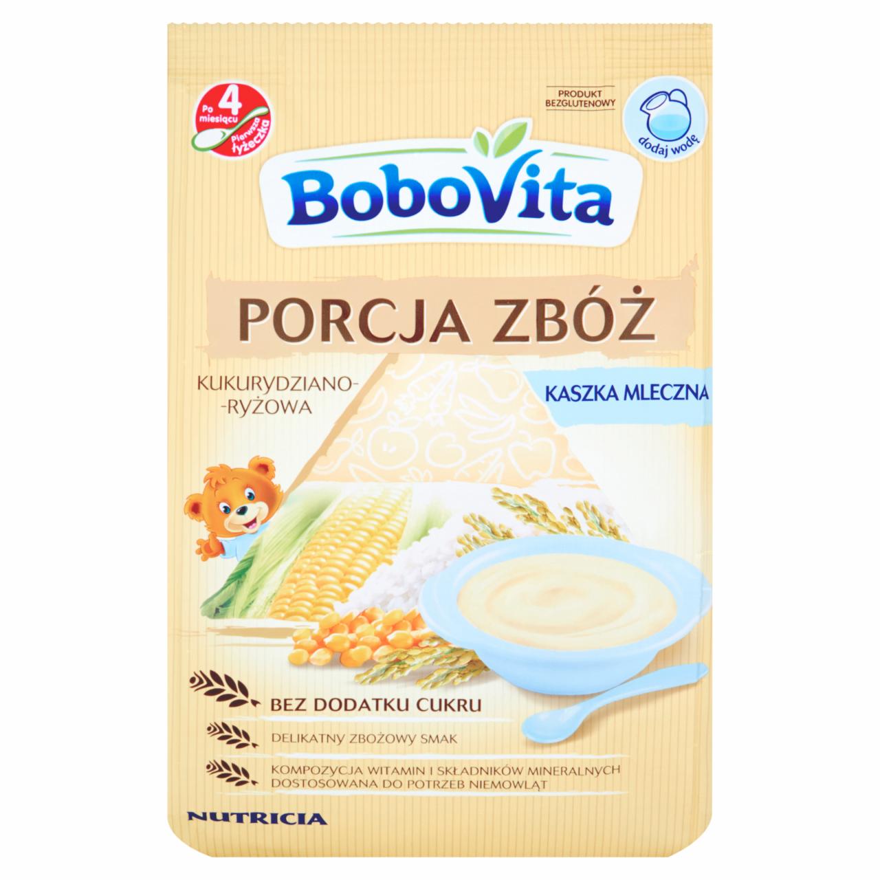 Zdjęcia - BoboVita Porcja zbóż Kaszka mleczna kukurydziano-ryżowa po 4 miesiącu 210 g