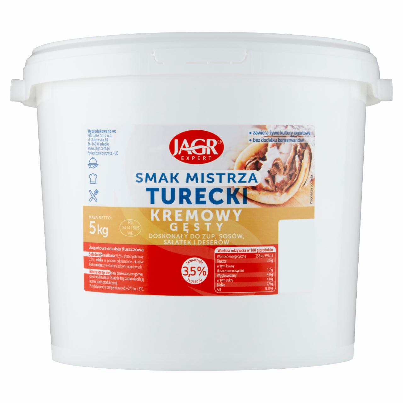 Zdjęcia - Jagr Expert Turecki kremowy Jogurtowa emulsja tłuszczowa 5 kg