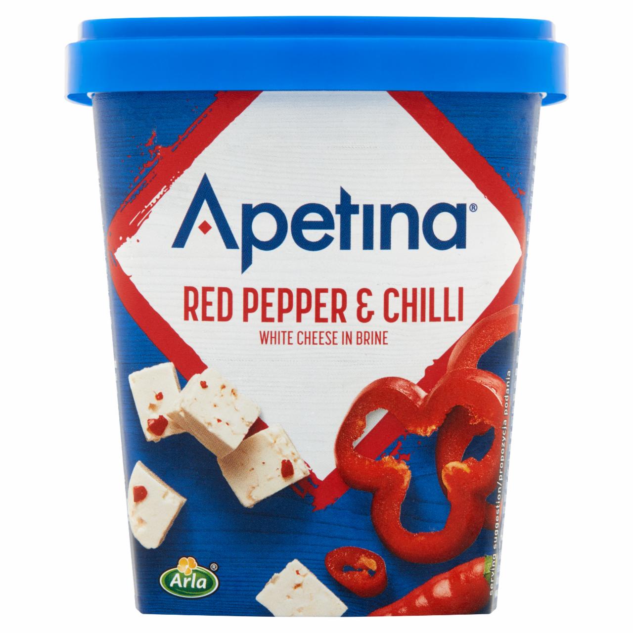 Zdjęcia - Arla Apetina Ser biały sałatkowy w kostkach z czerwoną papryką i chili 430 g